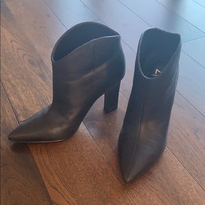 Marc Fisher Black Leather Booties